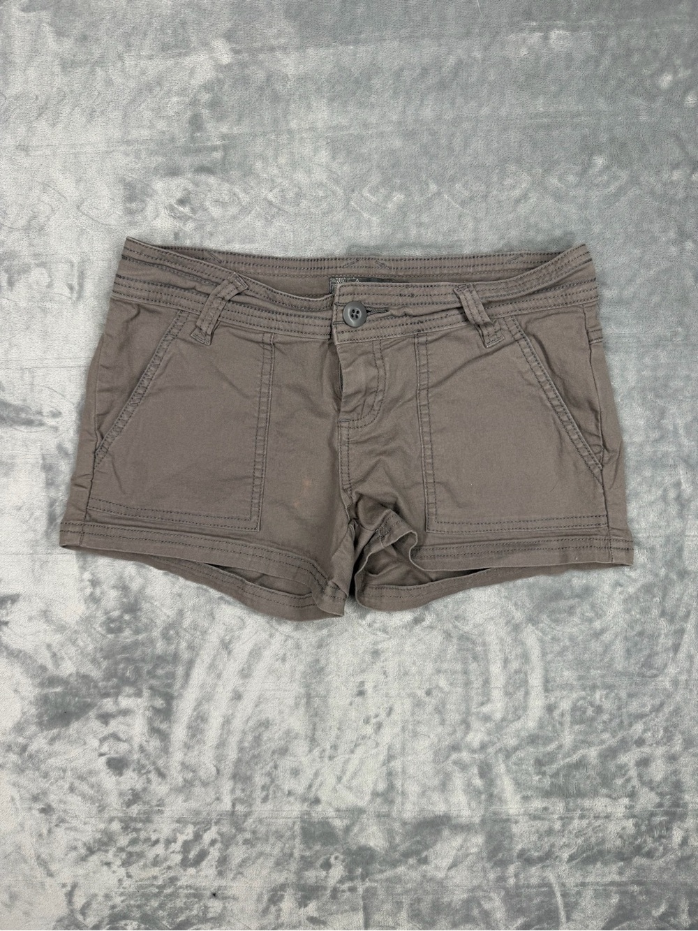 Prana Women's Taupe‎ Cotton Stretch Jean Shorts
